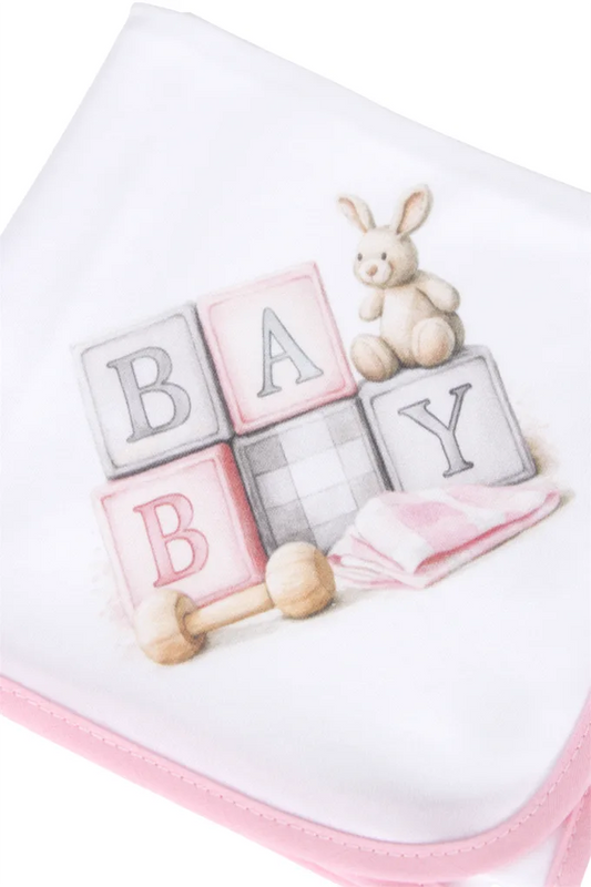 Fralda de Pano Bebé em Algodão | Estampado Cubos | Made in Portugal