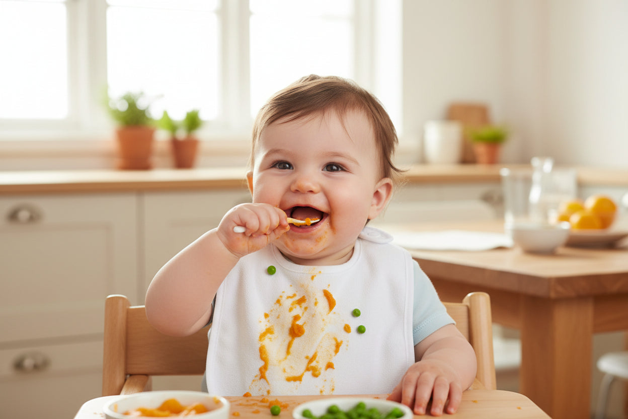 Babete Bebé em Algodão com Fecho de Mola | Branco |