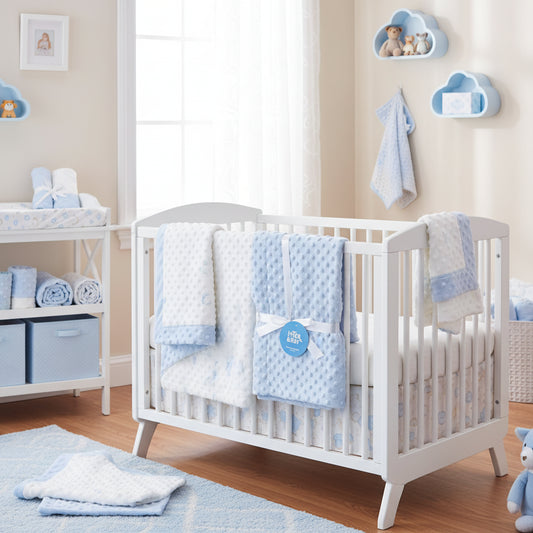 Manta Bebé Dupla Face Topitos 80x110cm - Suave e Quentinha