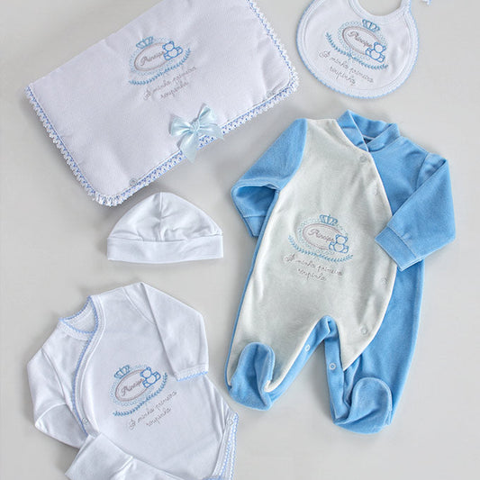 Conjunto bebé 6 peças príncipe / princesa