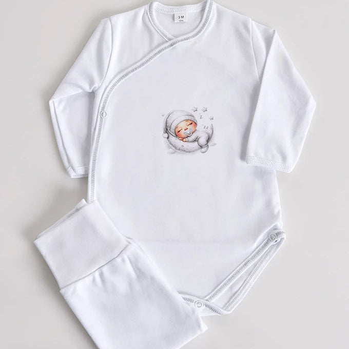 Conjunto Body Trespasse + Collants Bebé | Estampado Dorminhoco