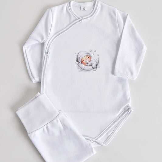 Body trespasse c/ collants s/ carda bebé dorminhoco