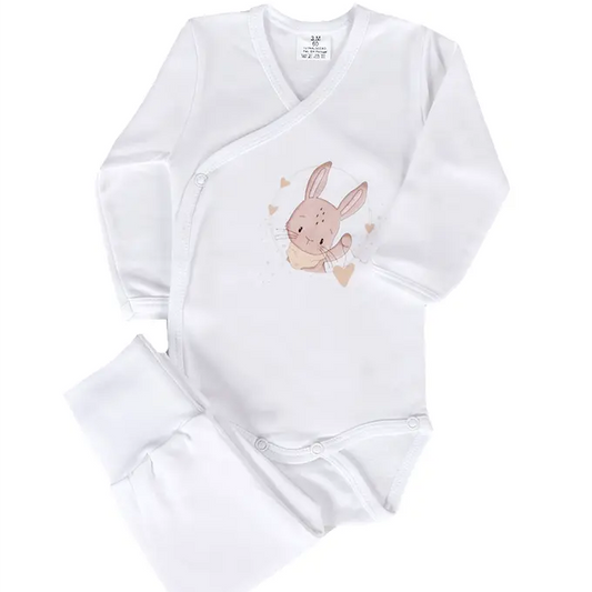 Body trespasse com collants cardado coelho malandreco