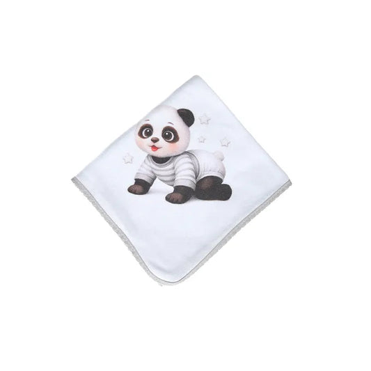 Fralda de Pano Bebé em Algodão | Estampado Panda | Made in Portugal