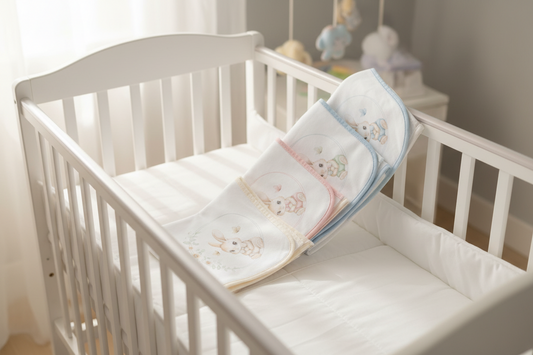 Fralda de Pano Bebé em Algodão | Estampado Coelho da Primavera | Made in Portugal