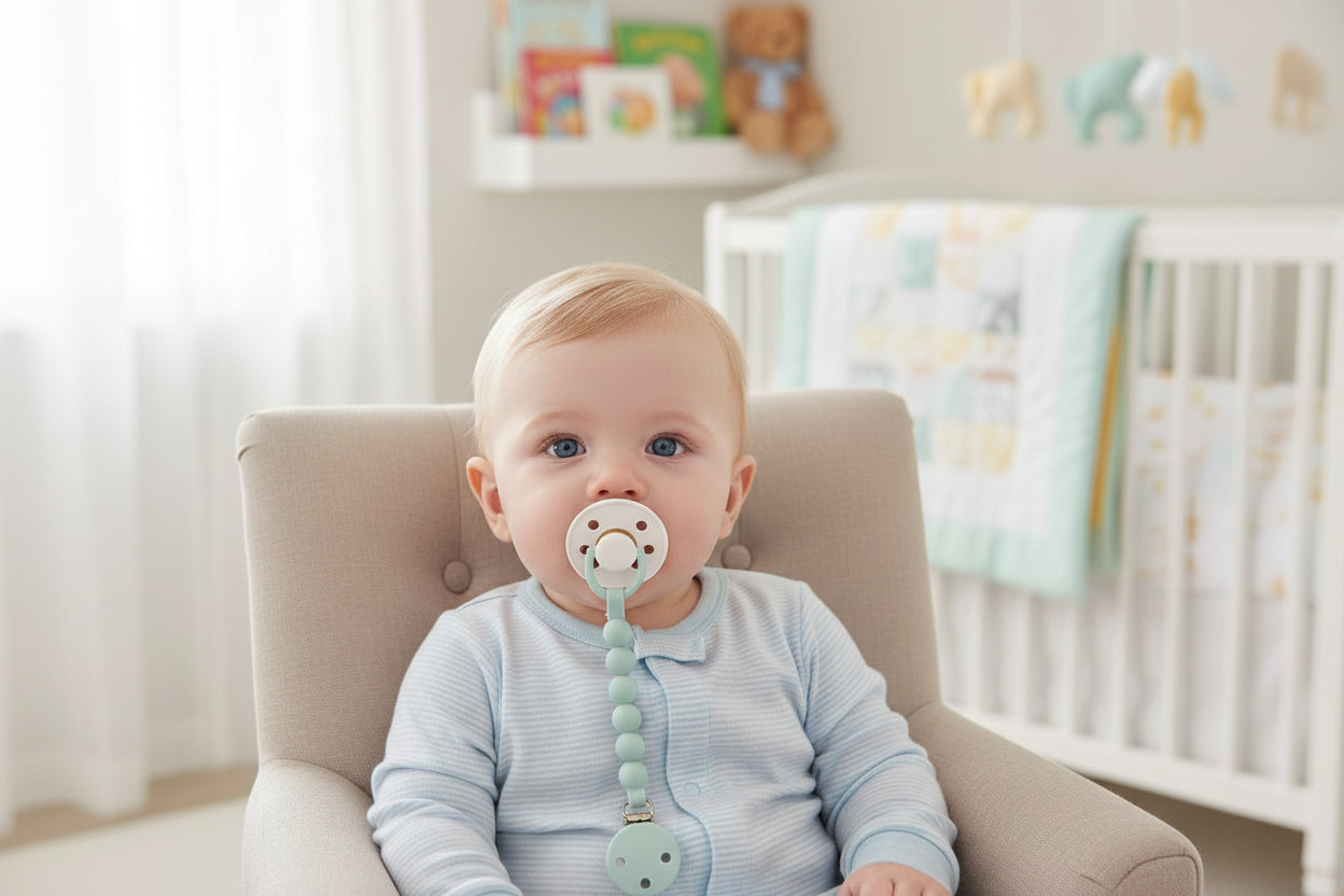 Porta-Chupeta de Silicone com Mola | Interbaby